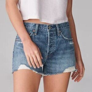 Aritzia Denim Forum The Ex Boyfriend Relaxed Mid-rise Cut-off Short Size 27